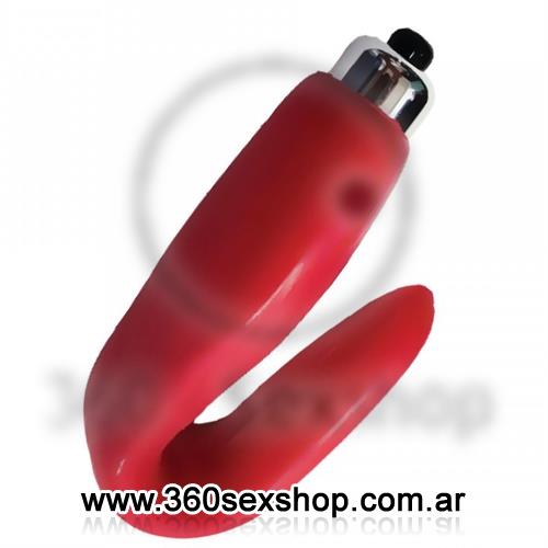 Vibrador para utilizar en pareja colo rojo