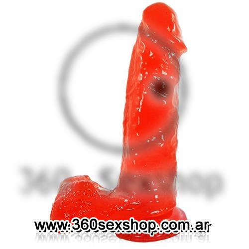 Consolador con sopapa plumber rojo