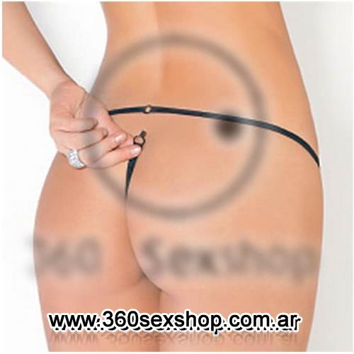 Tanga Colaless Desmontable Negra