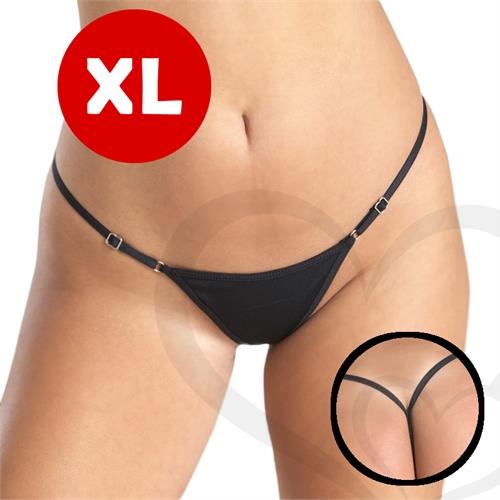 Tanga hilo dental negra XL ajustable