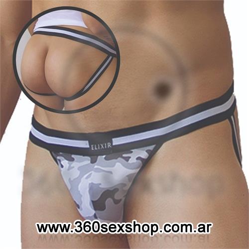 Suspensor camuflado en gris