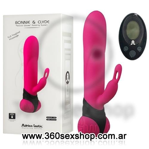 Vibrador rotativo con estimulador y carga usb