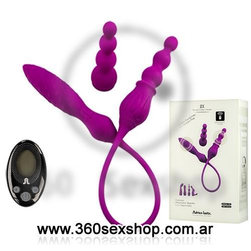 Vibrador doble aterciopelado USB