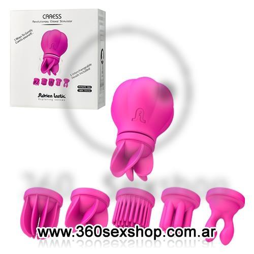 Vibrador con accesorios estimulantes