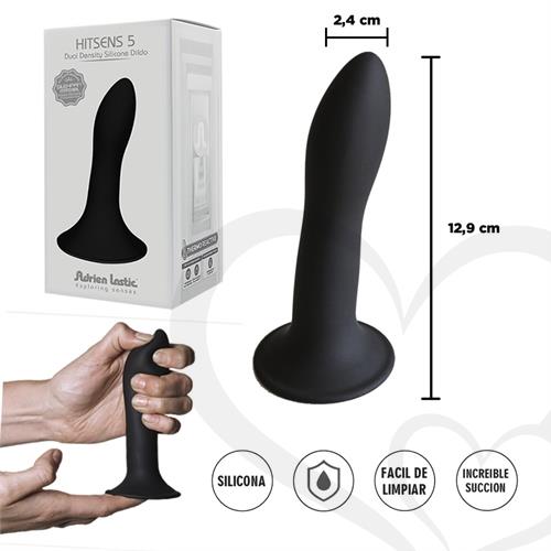 Dildo negro con sopapa flexible