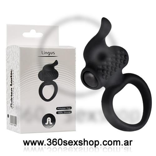 Lingus Anillo vibrador con estimulador de clitoris