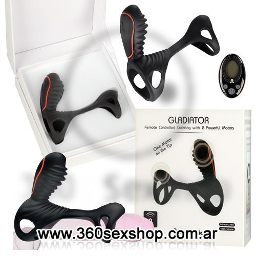 Gladiator max anillo doble estimulacion vaginal y clitorial USB