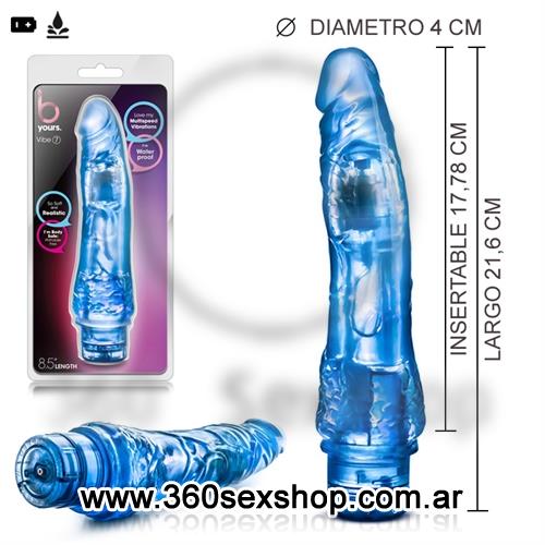 Vibrador de varias velocidades celeste