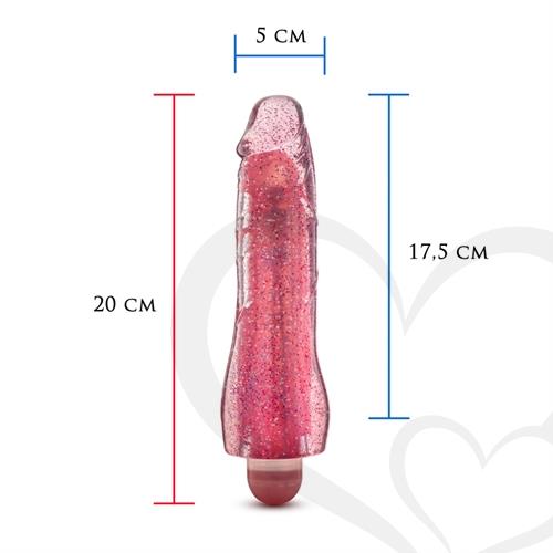 Vibrador realistico con brillo y varias velocidades