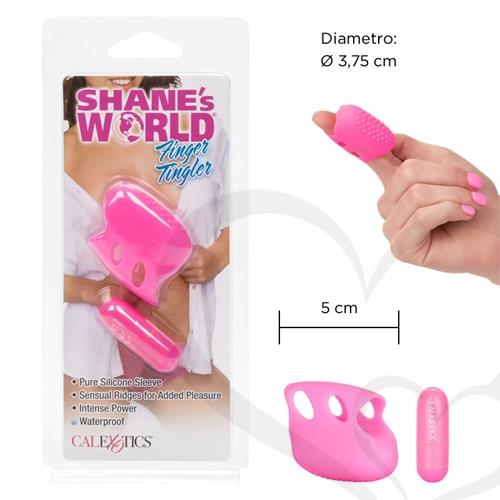 Estimulador vaginal con vibrador para dedo