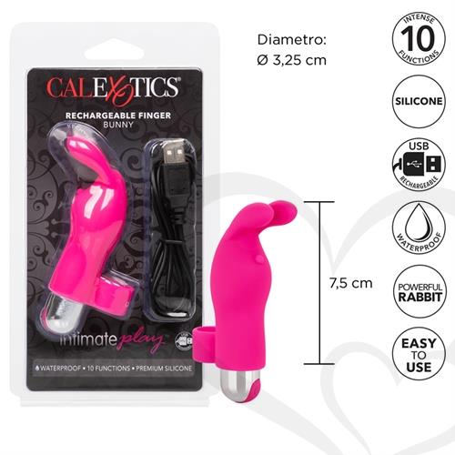 Estimulador de clitoris para dedo con carga USB