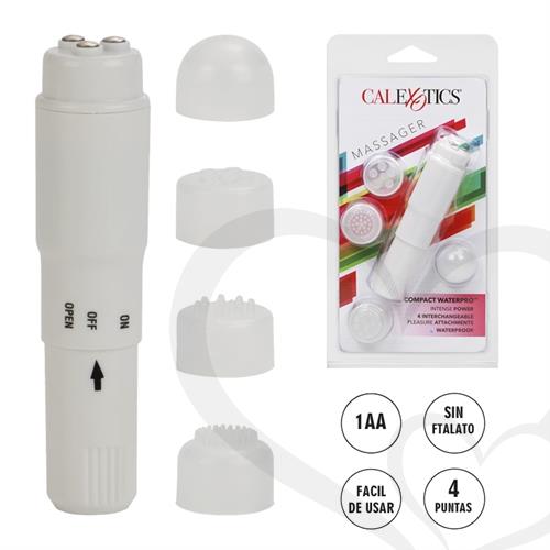 Compact waterpo estimulador vaginal con cabezas intercambiables