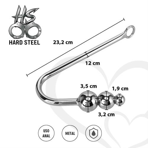 Anal Hook dilatador anal metalico con 3 bolas