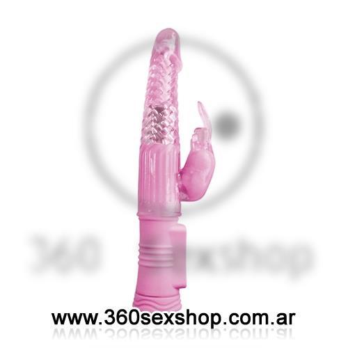 Vibrador Rotativo 4PLAY con estimulador de clítoris conejo