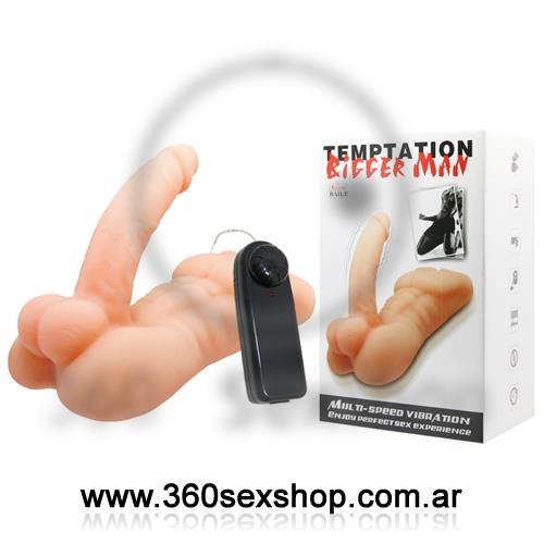 Torso con dildo vibrador de varias velocidades