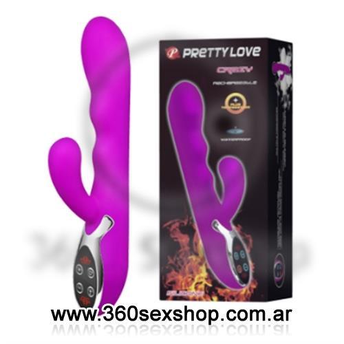 Vibrador 2 motores, toma 45 grados de temperatura. Recarga  USB