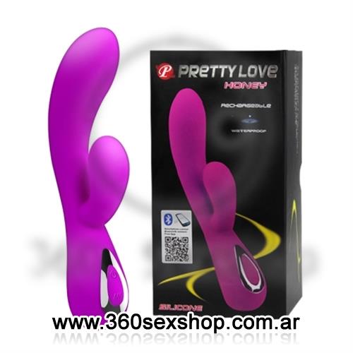 Vibrador con estimulador clitorial carga usb control bluetooth