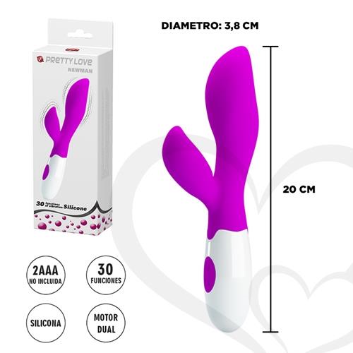 Estimulador vaginal con vibrador de clitoris