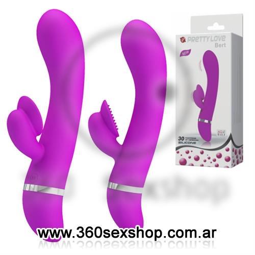 Vibrador 2 motores con masajeador de clitoris