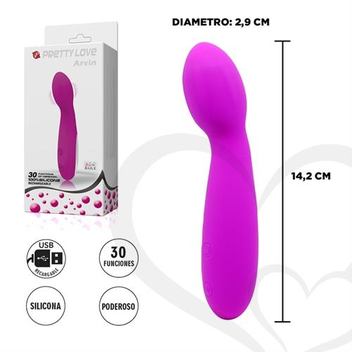 Vibrador de punto G con carga USB