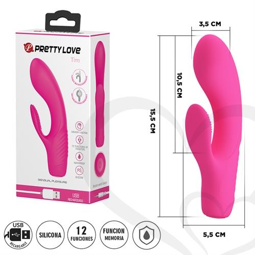 Estimulador de punto G y clitoris con carga USB