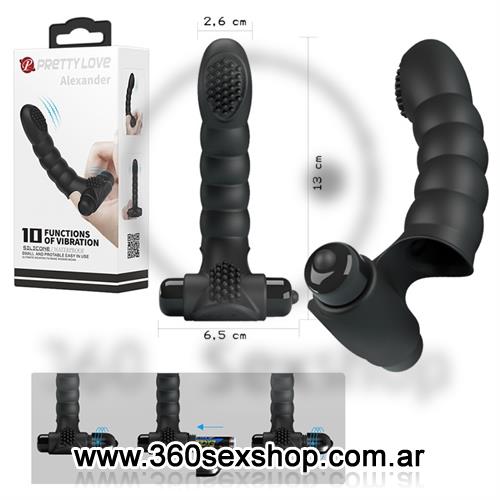 Guante para mano con vibracion para estimulacion vaginal.