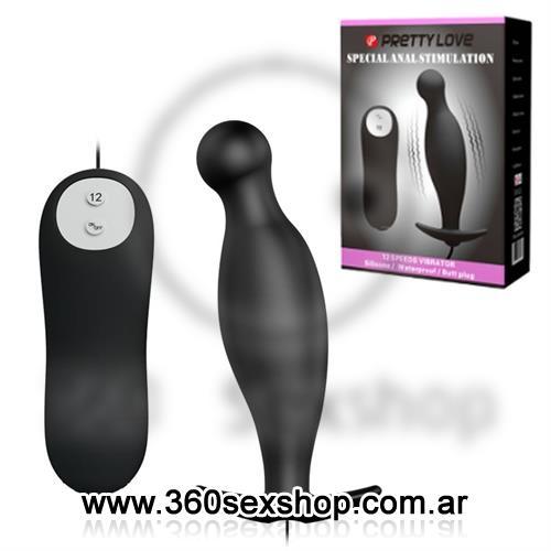 Vibrador anal con 12 velocidades de estimulación