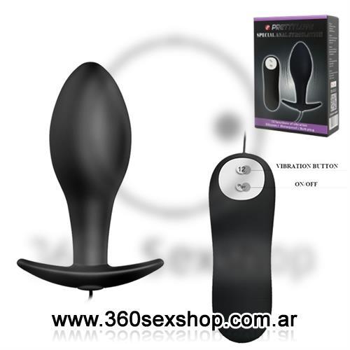 Plug anal con vibro 12 intensidades