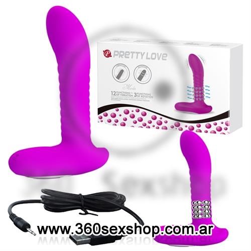 Vibrador rotativo para estimular el punto g y carga usb