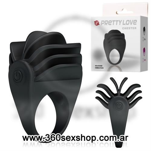 anillo vibrador escamado negro