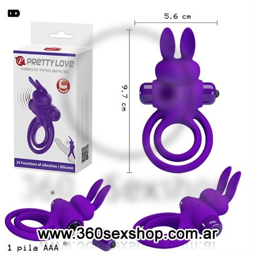 Anillo vibrador para retardar la eyaculacion y 10 velocidades