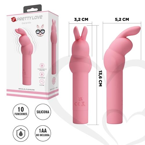 Stick estimulador femenino con forma de conejo