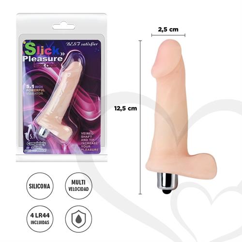 Dildo con vibracion y suave textura