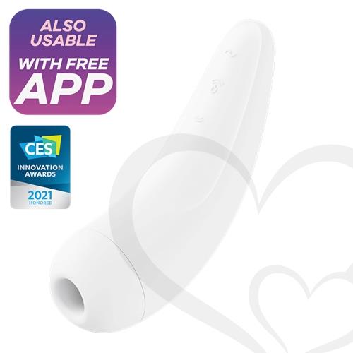 Satisfyer Curvy 2 succionador de clitoris blanco con control desde el celular