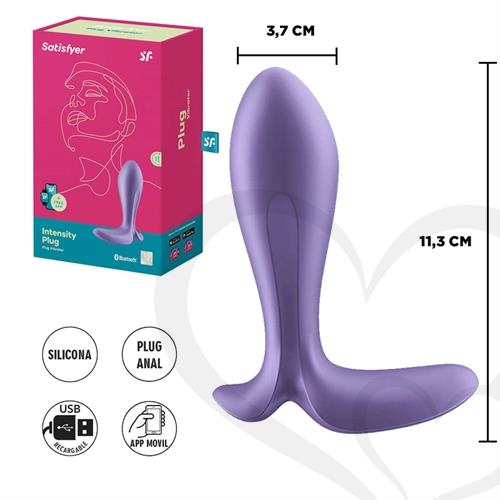 Intensity Plug dilatador anal con control via Bluetooth