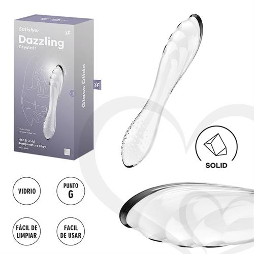 Dazzling Crystal 1 transparent Dildo de cristal solido