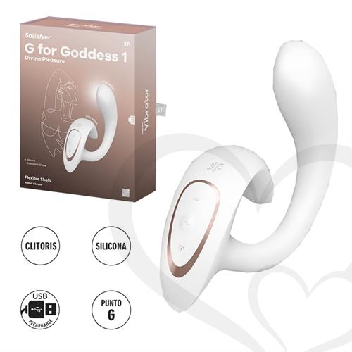 G for Goddess 1 Estimulador de punto G y Clitoris con dos motores y carga USB