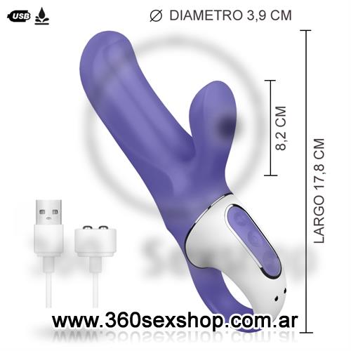 Vibrador estimulador de clitoris con 2 motores y 12 intensidades