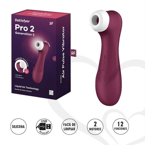 Satisfyer Pro 2 Generation 3 color vino Succionador de clitoris