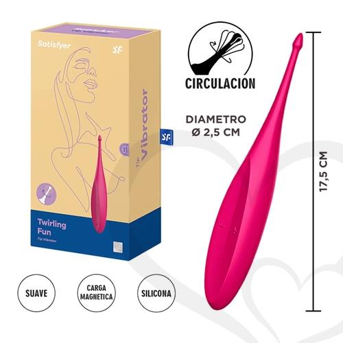 Twirling Fun estimulador vaginal con carga USB