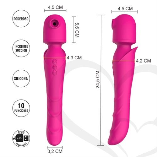 Sagittarius microfono vibrador con succionador y carga USB