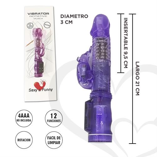 Vibrador rotativo con estimulacion de punto G