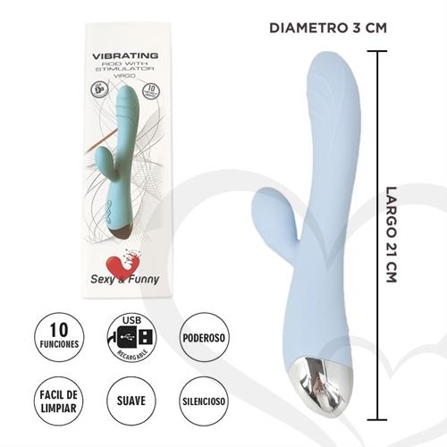 Estimulador de punto G con vibracion de clitoris