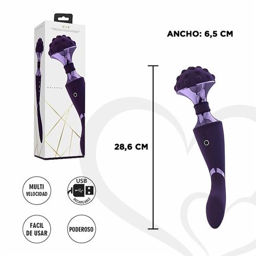 Doble vibrador masajeador con varias funciones y carga USB